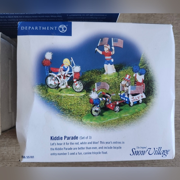 Rare Department 56 American Flag July 3th set - Picture 3 of 4